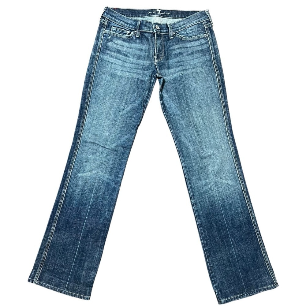 7 For All Mankind Women's Straight Leg Jeans - Blue